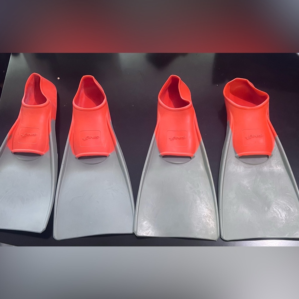 Women's Gray and Orange Swim Fins $25 each or 2 for $40